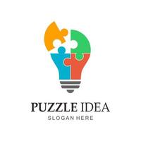 logo d'idée de puzzle vecteur