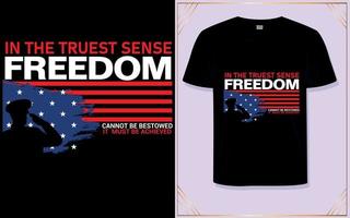 4 juillet conception de t-shirt de la fête de l'indépendance des états-unis vecteur