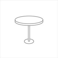 icône de table, vecteur de table de dîner, illustration de bureau sur fond blanc
