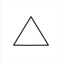 vecteur d'icône triangle sur fond blanc. symbole de signe plat et tendance