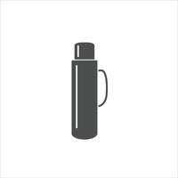 signe de vecteur icône thermos isolé sur fond blanc