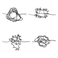 doodle de gribouillis abstrait dessiné à la main vecteur