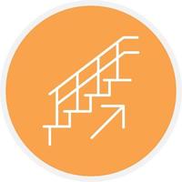 cercle de ligne d'escalier vecteur