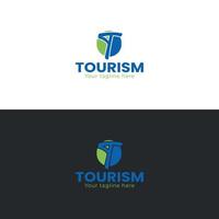 illustration vectorielle de tourisme logo design vecteur