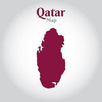 carte vectorielle du qatar illustration vecteur