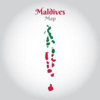 carte vectorielle des maldives illustration vecteur