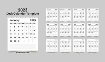 modèle de calendrier de bureau design moderne 2023 vecteur