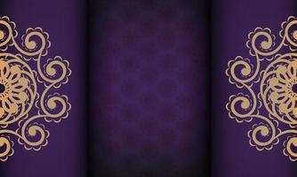 modèle de carte d'invitation violet de luxe avec ornement abstrait vintage. éléments vectoriels élégants et classiques prêts pour l'impression et la typographie. illustration vectorielle. vecteur