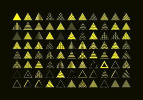 ensemble d'éléments triangle memphis vecteur