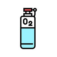 illustration vectorielle d'icône de couleur de réservoir d'oxygène vecteur