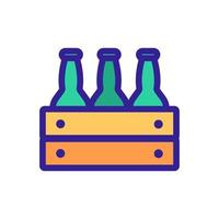 une boîte de vecteur d'icône de bière. illustration de symbole de contour isolé