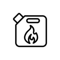 vecteur d'icône de matériau inflammable. illustration de symbole de contour isolé