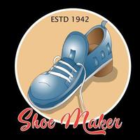 logo de fabricant de chaussures vecteur