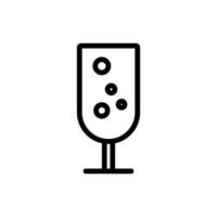 vecteur d'icône de champagne. illustration de symbole de contour isolé