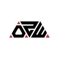 création de logo de lettre triangle ozw avec forme de triangle. monogramme de conception de logo triangle ozw. modèle de logo vectoriel triangle ozw avec couleur rouge. logo triangulaire ozw logo simple, élégant et luxueux. ozw