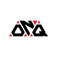 création de logo de lettre triangle onq avec forme de triangle. monogramme de conception de logo triangle onq. modèle de logo vectoriel triangle onq avec couleur rouge. logo triangulaire onq logo simple, élégant et luxueux. onq