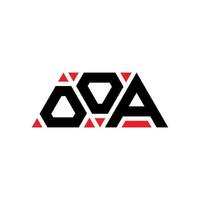 création de logo de lettre triangle ooa avec forme de triangle. monogramme de conception de logo triangle ooa. modèle de logo vectoriel triangle ooa avec couleur rouge. ooa logo triangulaire logo simple, élégant et luxueux. oh