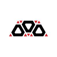 création de logo de lettre triangle ooo avec forme de triangle. monogramme de conception de logo triangle ooo. modèle de logo vectoriel triangle ooo avec couleur rouge. ooo logo triangulaire logo simple, élégant et luxueux. ooo