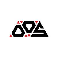 création de logo de lettre triangle oos avec forme de triangle. monogramme de conception de logo triangle oos. modèle de logo vectoriel triangle oos avec couleur rouge. oos logo triangulaire logo simple, élégant et luxueux. ooo