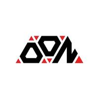création de logo de lettre triangle oon avec forme de triangle. monogramme de conception de logo triangle oon. modèle de logo vectoriel triangle oon avec couleur rouge. oon logo triangulaire logo simple, élégant et luxueux. bientôt