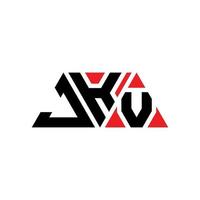 création de logo de lettre triangle jkv avec forme de triangle. monogramme de conception de logo triangle jkv. modèle de logo vectoriel triangle jkv avec couleur rouge. logo triangulaire jkv logo simple, élégant et luxueux. jkv