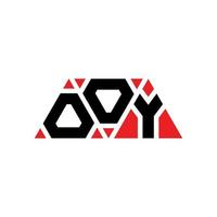 création de logo de lettre triangle ooy avec forme de triangle. monogramme de conception de logo triangle ooy. modèle de logo vectoriel triangle ooy avec couleur rouge. logo triangulaire ooy logo simple, élégant et luxueux. oh