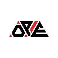 création de logo de lettre triangle op avec forme de triangle. monogramme de conception de logo triangle ope. modèle de logo vectoriel triangle ope avec couleur rouge. logo triangulaire ope logo simple, élégant et luxueux. opé