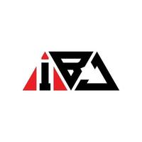 création de logo de lettre triangle ibj avec forme de triangle. monogramme de conception de logo triangle ibj. modèle de logo vectoriel triangle ibj avec couleur rouge. logo triangulaire ibj logo simple, élégant et luxueux. ibj