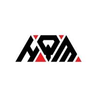 création de logo de lettre triangle hqm avec forme de triangle. monogramme de conception de logo triangle hqm. modèle de logo vectoriel triangle hqm avec couleur rouge. logo triangulaire hqm logo simple, élégant et luxueux. hqm