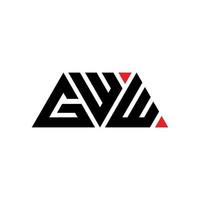 création de logo de lettre triangle gww avec forme de triangle. monogramme de conception de logo triangle gww. modèle de logo vectoriel triangle gww avec couleur rouge. logo triangulaire gww logo simple, élégant et luxueux. ouf