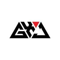 création de logo de lettre triangle gxj avec forme de triangle. monogramme de conception de logo triangle gxj. modèle de logo vectoriel triangle gxj avec couleur rouge. logo triangulaire gxj logo simple, élégant et luxueux. gxj