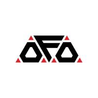 création de logo de lettre triangle ofo avec forme de triangle. monogramme de conception de logo triangle ofo. modèle de logo vectoriel triangle ofo avec couleur rouge. ofo logo triangulaire logo simple, élégant et luxueux. ofo