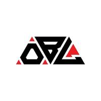 création de logo de lettre triangle obl avec forme de triangle. monogramme de conception de logo triangle obl. modèle de logo vectoriel triangle obl avec couleur rouge. obl logo triangulaire logo simple, élégant et luxueux. obl