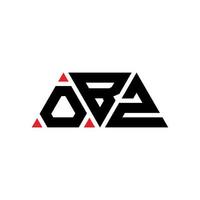 création de logo de lettre triangle obz avec forme de triangle. monogramme de conception de logo triangle obz. modèle de logo vectoriel triangle obz avec couleur rouge. logo triangulaire obz logo simple, élégant et luxueux. obz