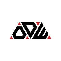 création de logo de lettre triangle odw avec forme de triangle. monogramme de conception de logo triangle odw. modèle de logo vectoriel triangle odw avec couleur rouge. logo triangulaire odw logo simple, élégant et luxueux. odw