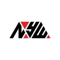 création de logo de lettre triangle nyw avec forme de triangle. monogramme de conception de logo triangle nyw. modèle de logo vectoriel triangle nyw avec couleur rouge. nyw logo triangulaire logo simple, élégant et luxueux. maintenant