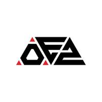 création de logo de lettre triangle oez avec forme de triangle. monogramme de conception de logo triangle oez. modèle de logo vectoriel triangle oez avec couleur rouge. logo triangulaire oez logo simple, élégant et luxueux. oz