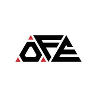 création de logo de lettre triangle ofe avec forme de triangle. monogramme de conception de logo triangle ofe. modèle de logo vectoriel triangle ofe avec couleur rouge. ofe logo triangulaire logo simple, élégant et luxueux. ofe