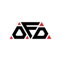 création de logo de lettre triangle ofd avec forme de triangle. monogramme de conception de logo triangle ofd. modèle de logo vectoriel triangle ofd avec couleur rouge. ofd logo triangulaire logo simple, élégant et luxueux. bien sur