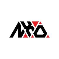 création de logo de lettre triangle nxo avec forme de triangle. monogramme de conception de logo triangle nxo. modèle de logo vectoriel triangle nxo avec couleur rouge. logo triangulaire nxo logo simple, élégant et luxueux. nxo