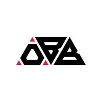 création de logo de lettre triangle obb avec forme de triangle. monogramme de conception de logo triangle obb. modèle de logo vectoriel triangle obb avec couleur rouge. logo triangulaire obb logo simple, élégant et luxueux. obb