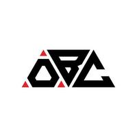 création de logo de lettre obc triangle avec forme de triangle. monogramme de conception de logo triangle obc. modèle de logo vectoriel triangle obc avec couleur rouge. obc logo triangulaire logo simple, élégant et luxueux. obc