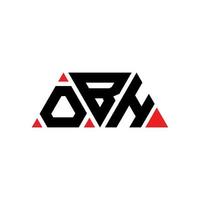 création de logo de lettre obh triangle avec forme de triangle. monogramme de conception de logo triangle obh. modèle de logo vectoriel triangle obh avec couleur rouge. obh logo triangulaire logo simple, élégant et luxueux. oh