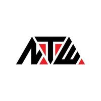 création de logo de lettre triangle ntw avec forme de triangle. monogramme de conception de logo triangle ntw. modèle de logo vectoriel triangle ntw avec couleur rouge. logo triangulaire ntw logo simple, élégant et luxueux. ntw