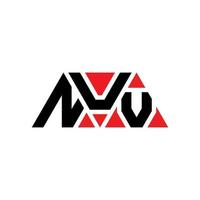 création de logo de lettre triangle nuv avec forme de triangle. monogramme de conception de logo triangle nuv. modèle de logo vectoriel triangle nuv avec couleur rouge. nuv logo triangulaire logo simple, élégant et luxueux. nouveau