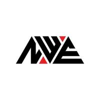 création de logo de lettre triangle nwe avec forme de triangle. monogramme de conception de logo triangle nwe. modèle de logo vectoriel triangle nwe avec couleur rouge. logo triangulaire nwe logo simple, élégant et luxueux. nwe