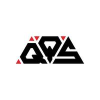 création de logo de lettre triangle qqs avec forme de triangle. monogramme de conception de logo triangle qqs. modèle de logo vectoriel triangle qqs avec couleur rouge. qqs logo triangulaire logo simple, élégant et luxueux. qqs