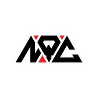 création de logo de lettre triangle nqc avec forme de triangle. monogramme de conception de logo triangle nqc. modèle de logo vectoriel triangle nqc avec couleur rouge. logo triangulaire nqc logo simple, élégant et luxueux. nqc