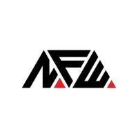 création de logo de lettre triangle nfw avec forme de triangle. monogramme de conception de logo triangle nfw. modèle de logo vectoriel triangle nfw avec couleur rouge. logo triangulaire nfw logo simple, élégant et luxueux. nfw