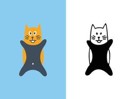 dessins de logo lettre x de chats mignons. vecteur